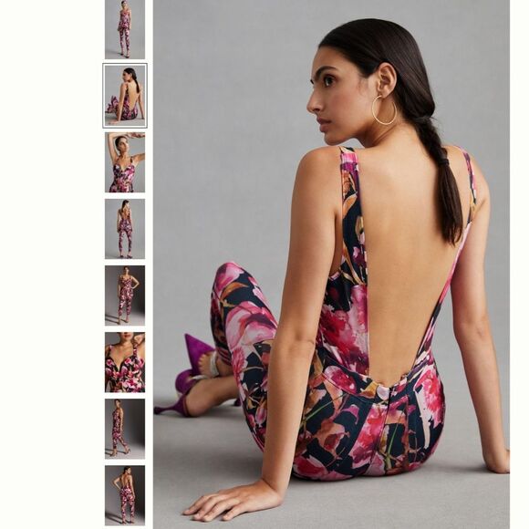 Anthropologie Floral Sweetheart Jumpsuit - Picture 2 of 4